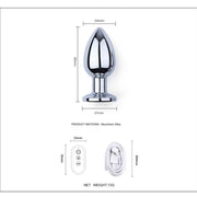 Plug Anale in Alluminio Con Luce LED Controllato da APP o Telecomando Wireless