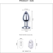 Plug Anale in Alluminio Con Luce LED Controllato da APP o Telecomando Wireless