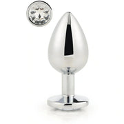 Plug Anale in Metallo Con Diamante Bianco - Large