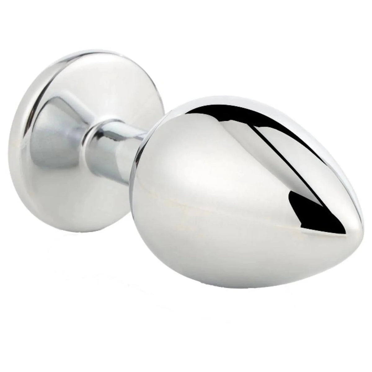 Plug Anale in Metallo Con Diamante Bianco - Large