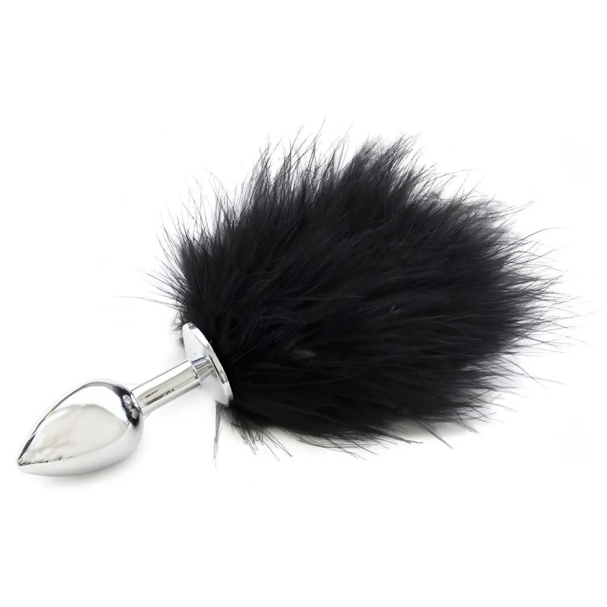 Plug Anale in Metallo PomPomp Nero