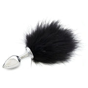 Plug Anale in Metallo PomPomp Nero