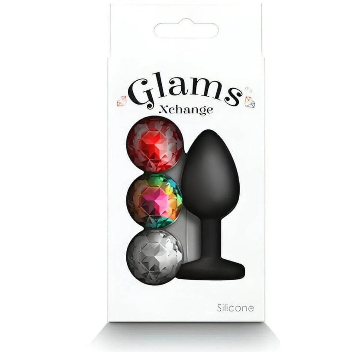 Plug Anale in Silicone con Gemma Intercambiabile – Circolare, Small