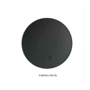 Base piatta del plug anale nero con zona di ricarica USB e simboli CE