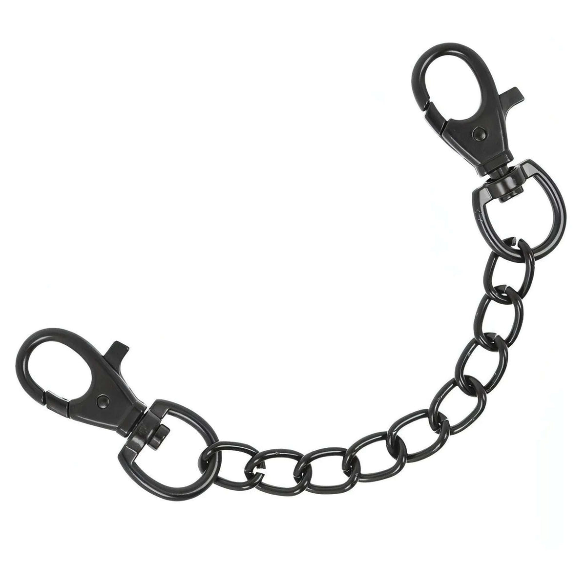 Polsiere con doppia imbottitura con catena in metallo nero - Realizzate in pelle vegana