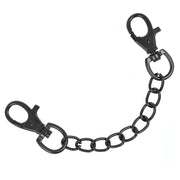 Polsiere con doppia imbottitura con catena in metallo nero - Realizzate in pelle vegana