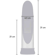 Schema tecnico dimensioni pompa pene sviluppatore cilindrica altezza 31 cm
