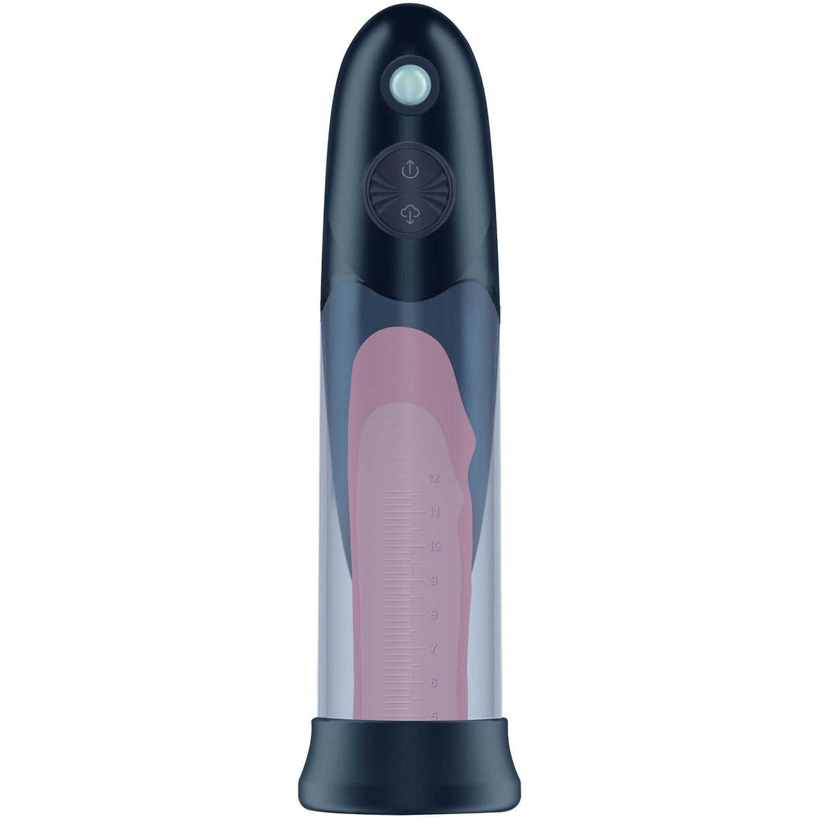 Pompa pene automatica con elemento rosa chiaro e pulsanti accensione/aspirazione