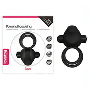 Power Clit Doppio Anello Fallico Vibrante con Stimolatore Clitorideo