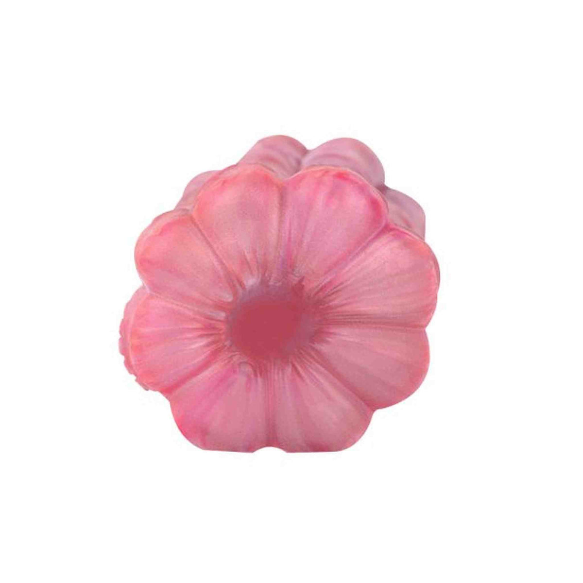 Vista superiore toy masturbatore a fiore silicone liquido rosa centro concavo texture morbida