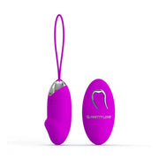 Vibratore uovo viola ergonomico Pretty Love Julia con cordino sospensione e telecomando wireless