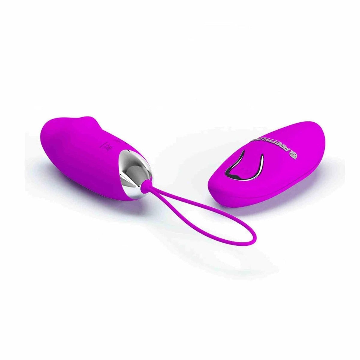 Vibratore uovo viola Pretty Love Julia in silicone morbido con testa metallica e telecomando wireless