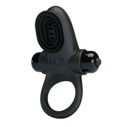 Anello vibrante nero Pretty Love vista laterale profilo curvo finitura opaca e lucida