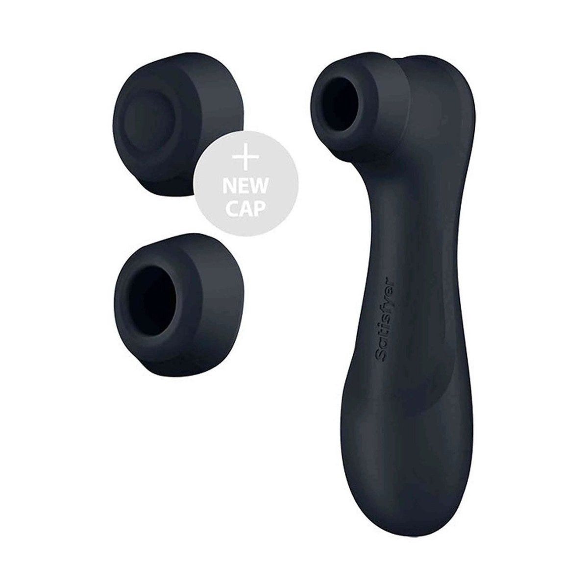 Vibratore Satisfyer Pro 2 Gen 3 Nero con Coperture Intercambiabili NEW CAP e Silicone Pieno