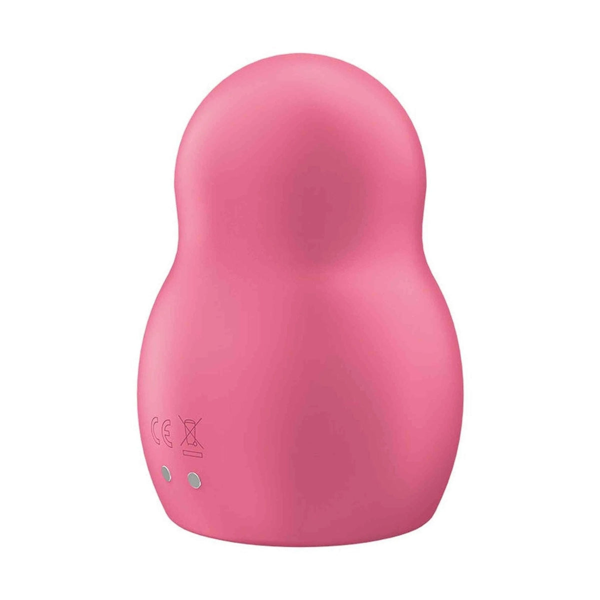 Retro vibratore Satisfyer Pro To Go 1 rosa con contatti ricarica e simboli CE