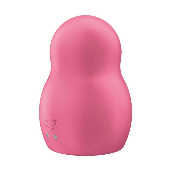 Retro vibratore Satisfyer Pro To Go 1 rosa con contatti ricarica e simboli CE