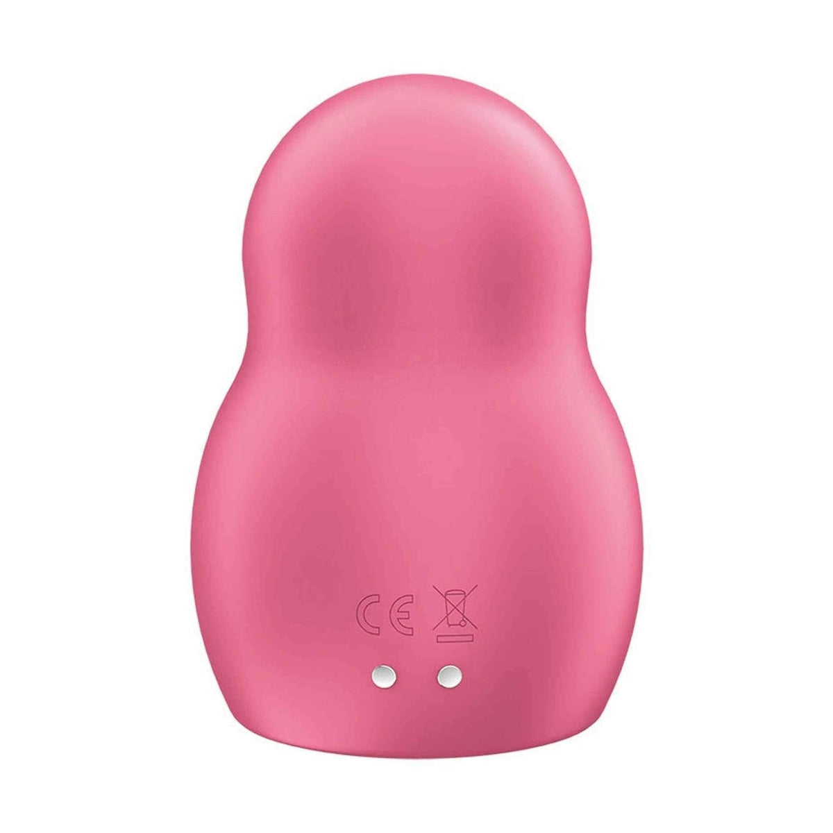 Vista posteriore vibratore Satisfyer Pro To Go 1 rosa con fori metallici