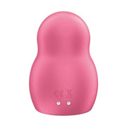 Vista posteriore vibratore Satisfyer Pro To Go 1 rosa con fori metallici