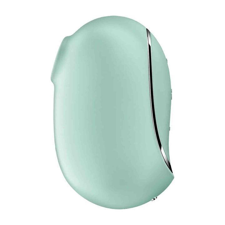Satisfyer Pro To Go 2 profilo ergonomico verde menta con finitura opaca e bordo metallico