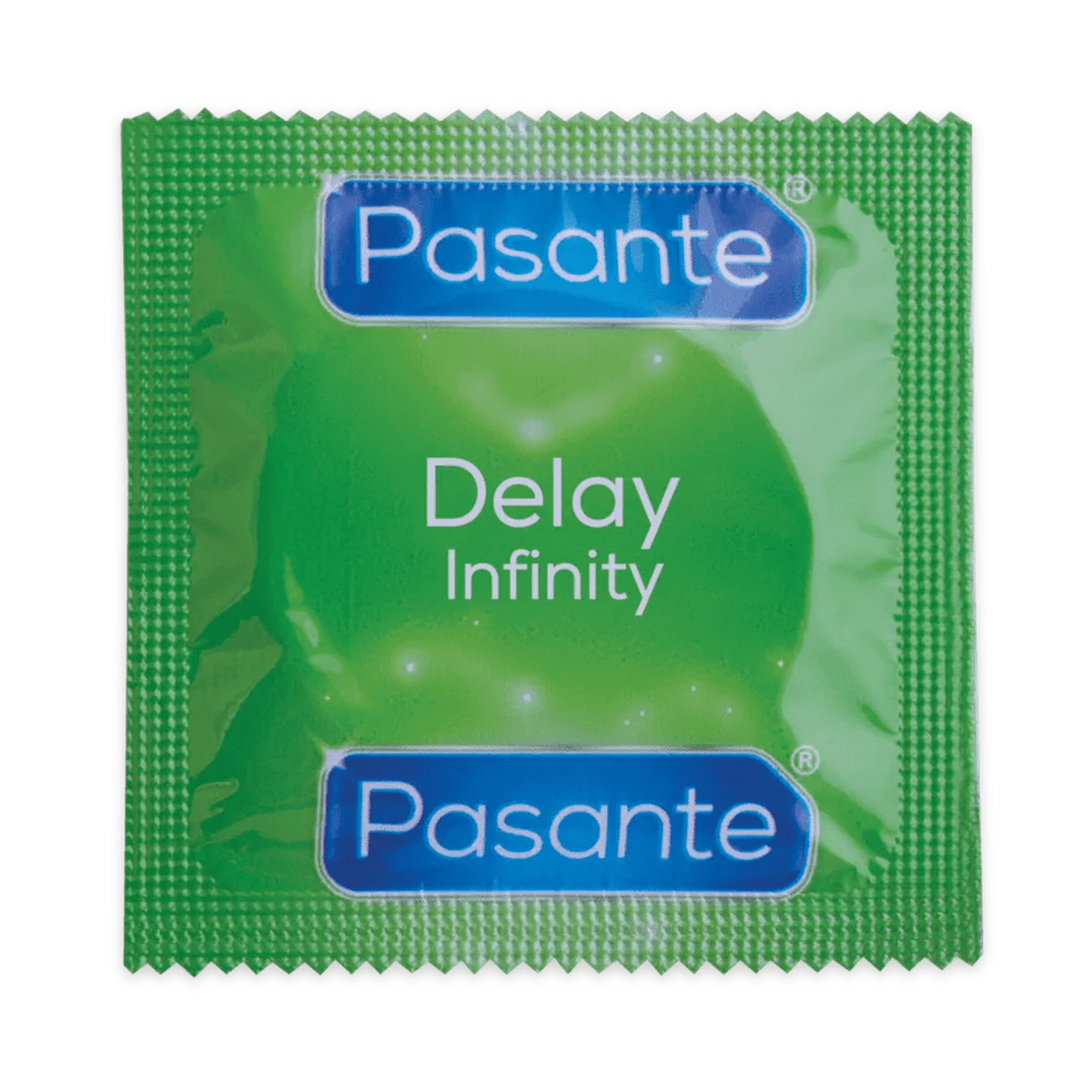 Singolo preservativo ritardante Pasante Delay Infinity con lubrificante alla lidocaina
