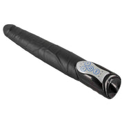 Vibratore nero You2Toys in silicone con texture vene e tre funzioni spinta vibrazione luce