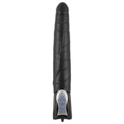 Vibratore nero realistico You2Toys Black Push con spinta e vibrazione, superficie testurizzata