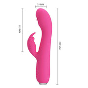 Rachel Vibratore Rabbit in silicone con Lingua Vibrante interna
