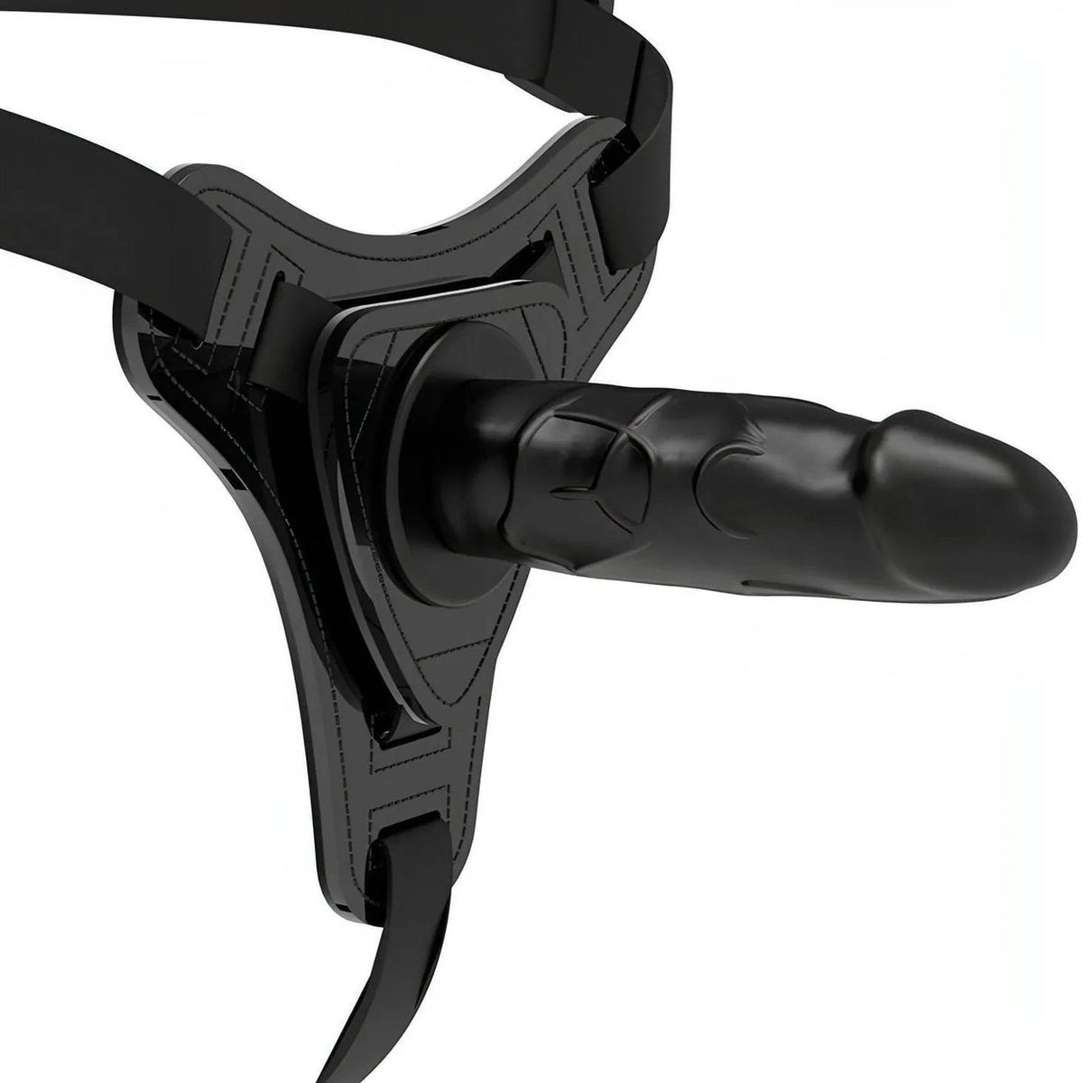 Realistic Silcone Strapon - Nero, 16 cm