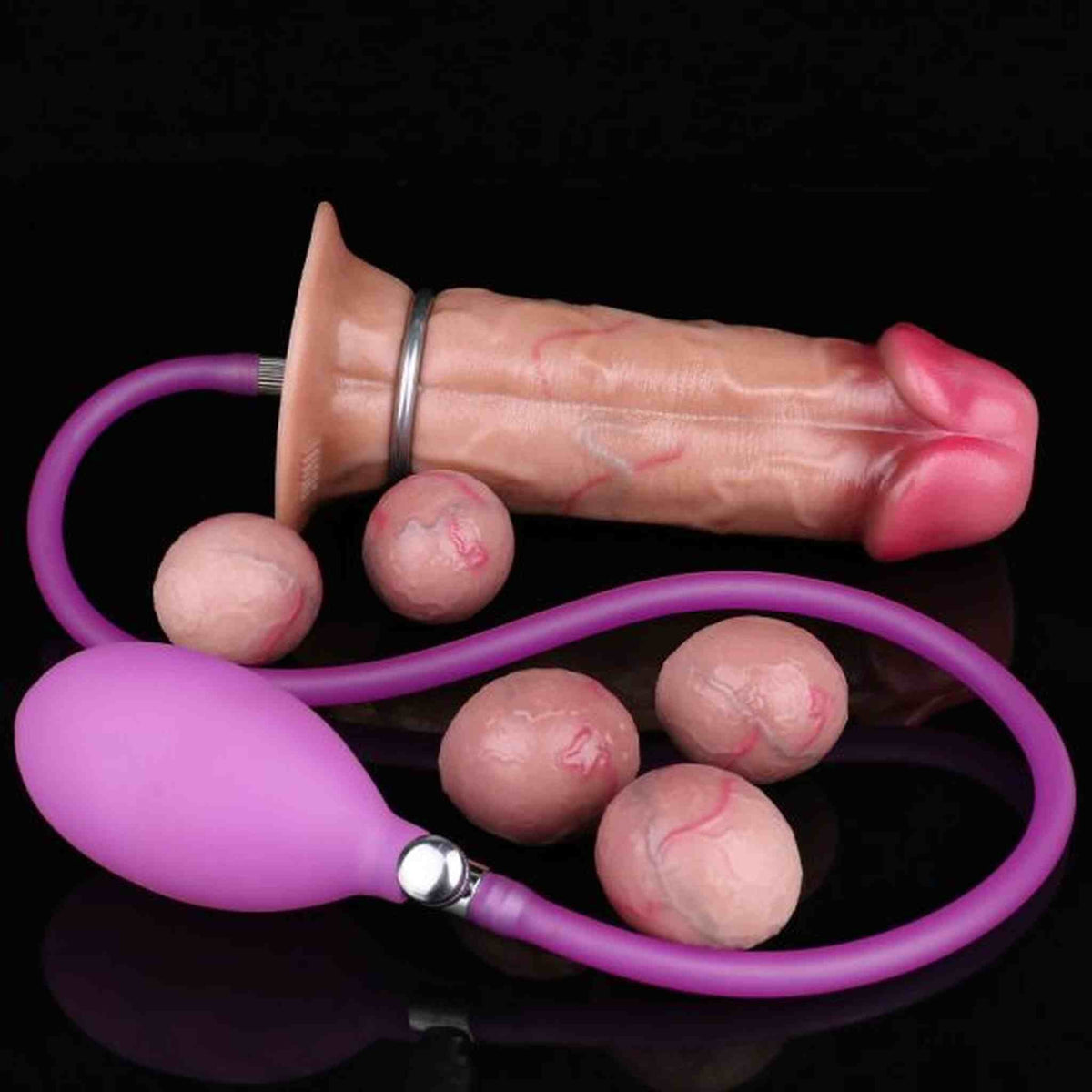 Realistic egg-laying dildo silicone sex toy for women
