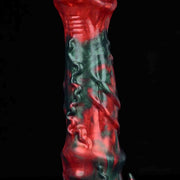 Red liquid silicone devils dildos