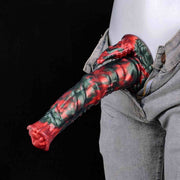 Red liquid silicone devils dildos
