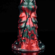 Red liquid silicone devils dildos