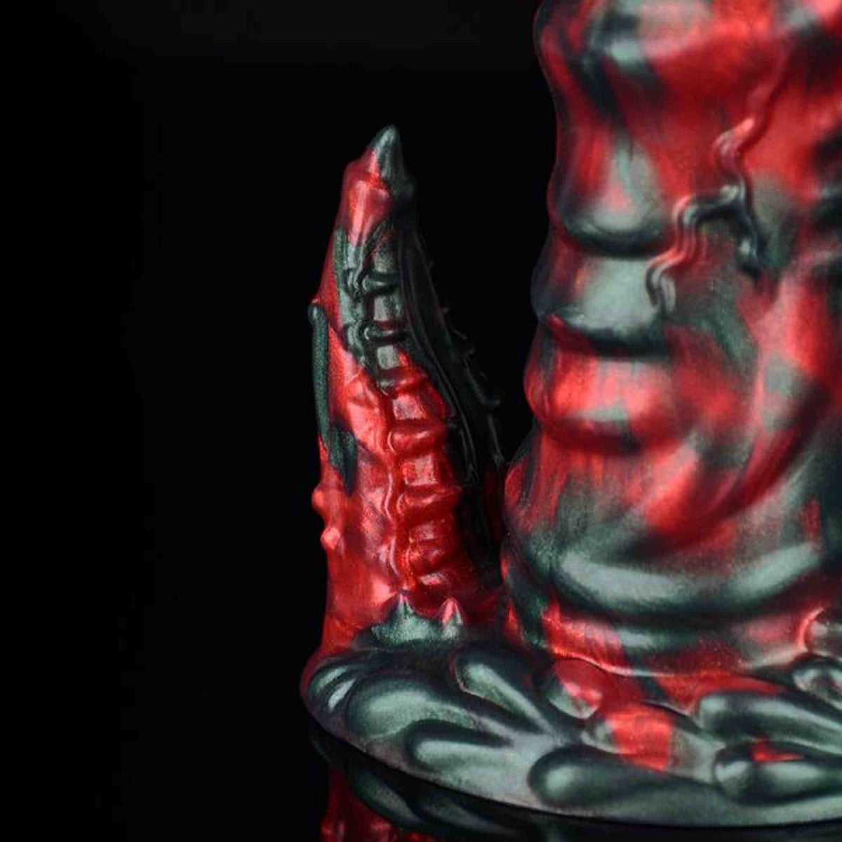 Red liquid silicone devils dildos