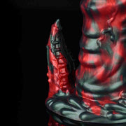 Red liquid silicone devils dildos
