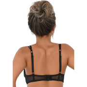 Reggiseno Sexy Con Pizzo Nero e Inserto Trasparente
