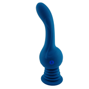 Vibratore Revolution Earthquake blu scuro spento con pulsante di accensione