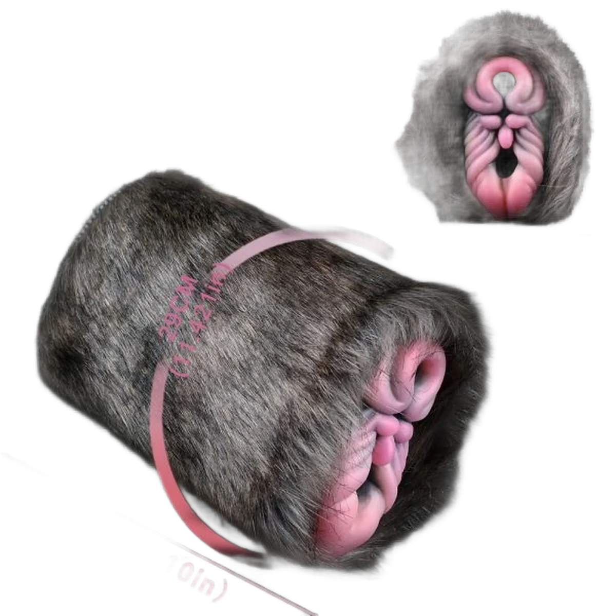 Rhinoceros Pussy Sex Toy Male Masturbator With Double Channel