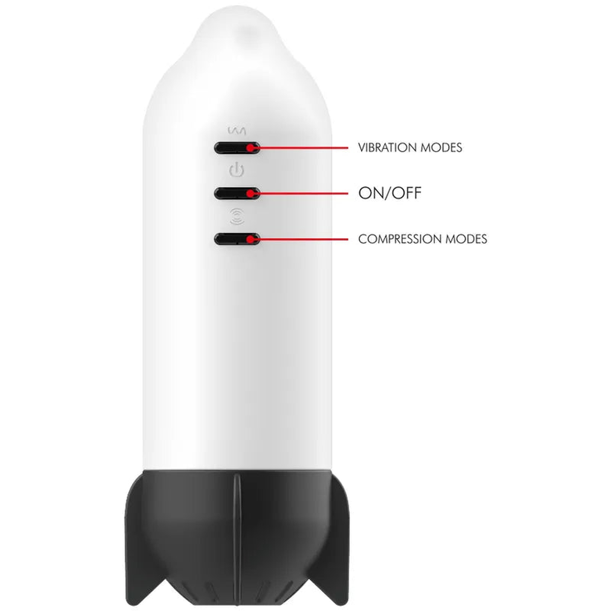 Rocket Masturbatore Elettrico A compressione e Vibrazione