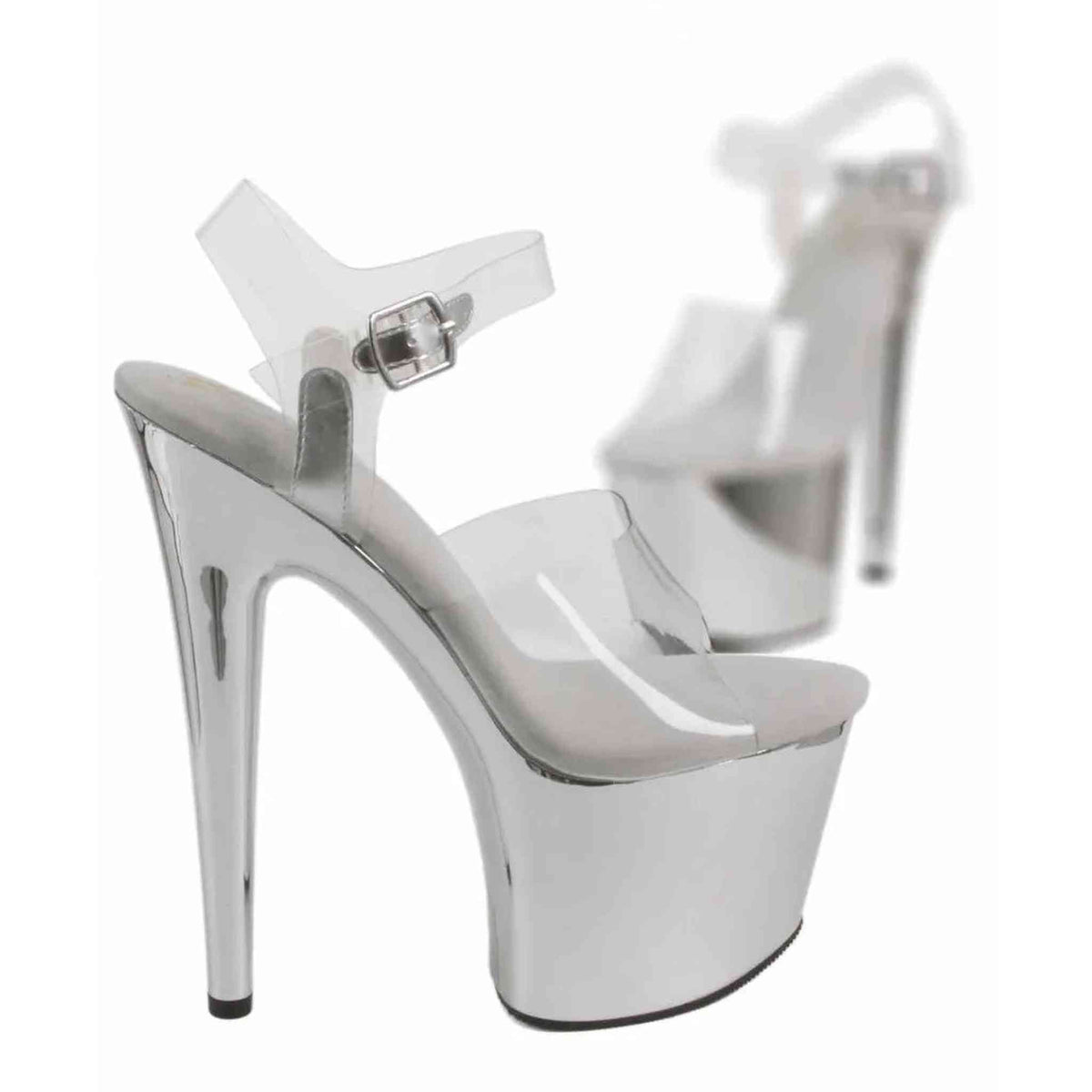 Sandali con décolleté trasparente Tacco 15.5 cm