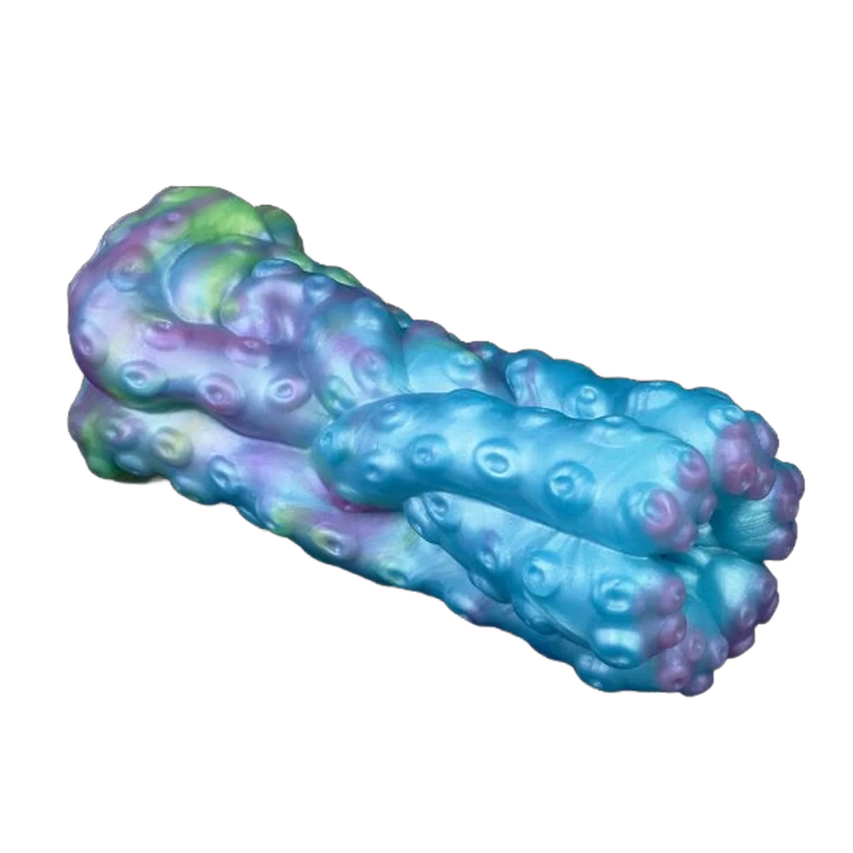 Tentacolo stella marina in silicone liquido blu viola verde effetto marmorizzato
