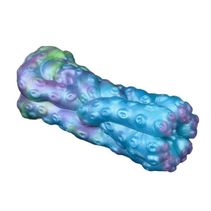 Tentacolo stella marina in silicone liquido blu viola verde effetto marmorizzato