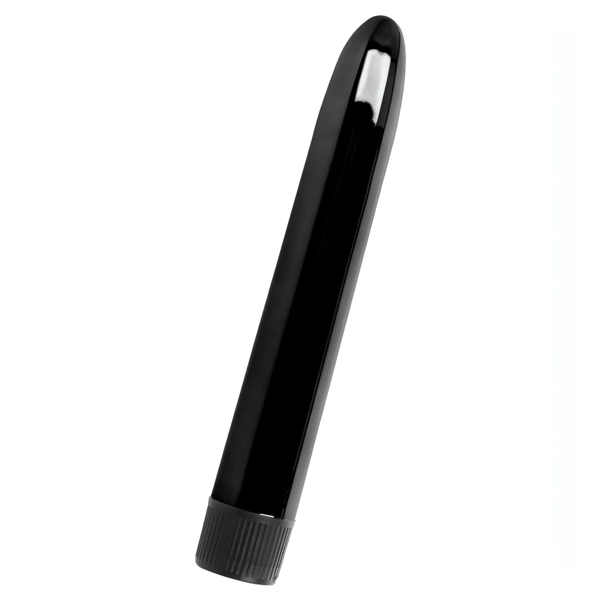 Vibratore nero Intense VITO cilindrico superficie liscia base scanalata presa sicura