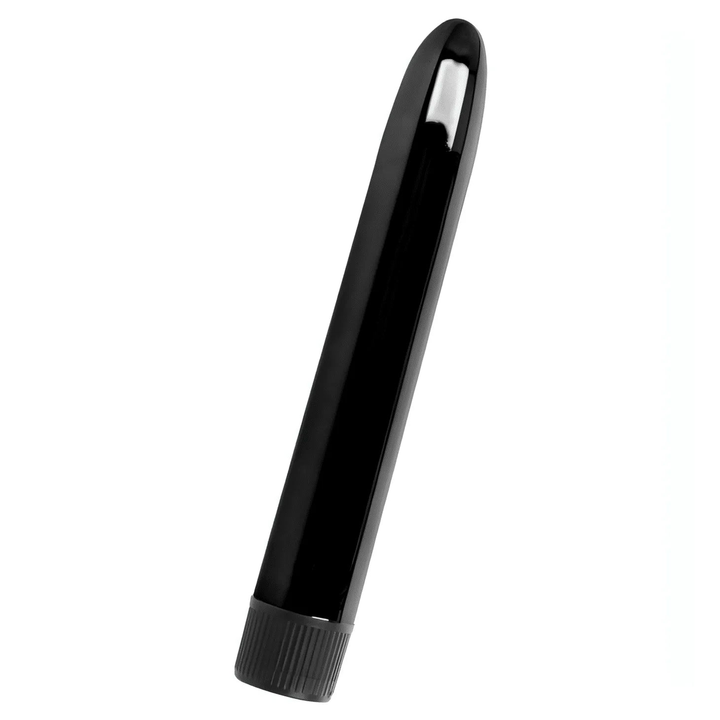 Vibratore nero Intense VITO cilindrico superficie liscia base scanalata presa sicura