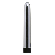Vibratore cromato lucido Intense con punta arrotondata e base nera