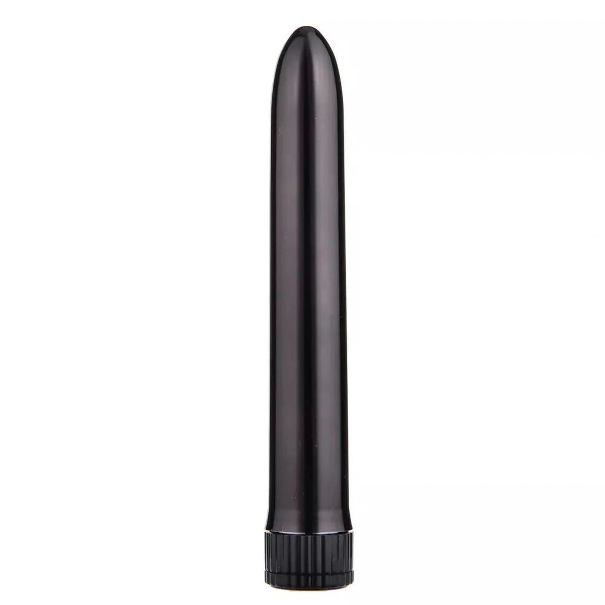 Vibratore nero opaco Intense superficie liscia con base a scanalature