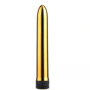 Vibratore Intense VITO dorato riflettente forma cilindrica base antiscivolo nera