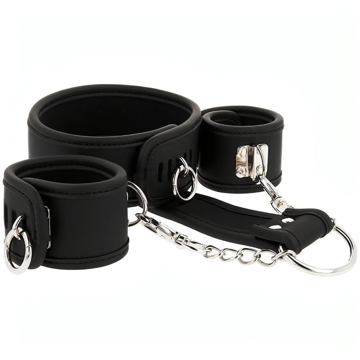 Set Costrittivo ″Collo legato ai polsi″ - Realizzato in pelle vegana