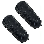 Set di 2 ditali con rilievi stimolanti - Nero