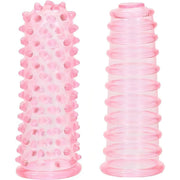Set di 2 guaine per dito con rilievi stimolanti