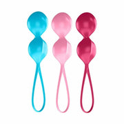 Tre palline Kegel V Balls Satisfyer con anello di presa silicone multicolore